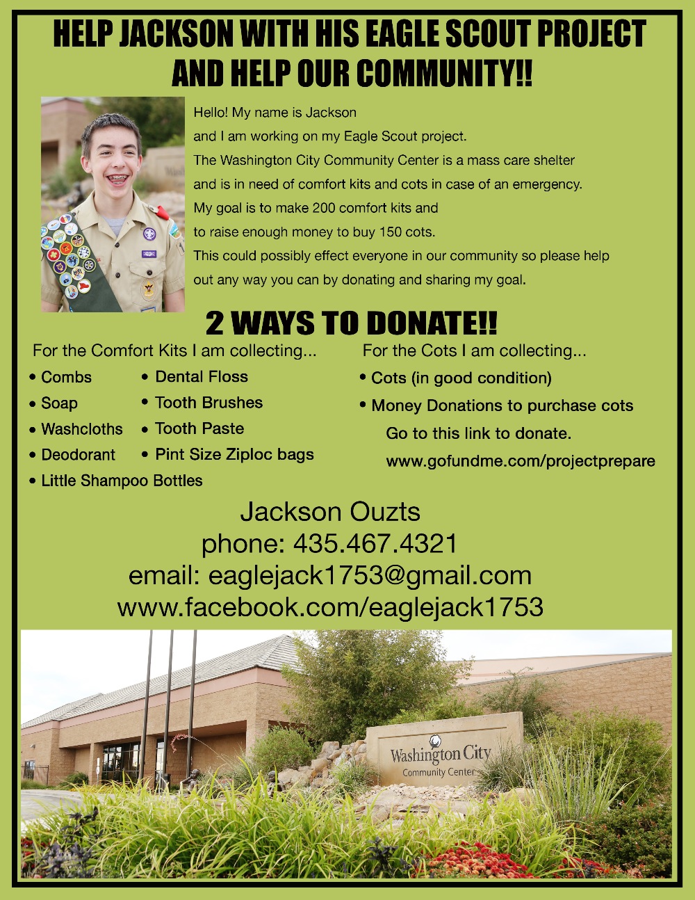 Fundraiser by Deborah Ouzts Jackson's Eagle Scout Project