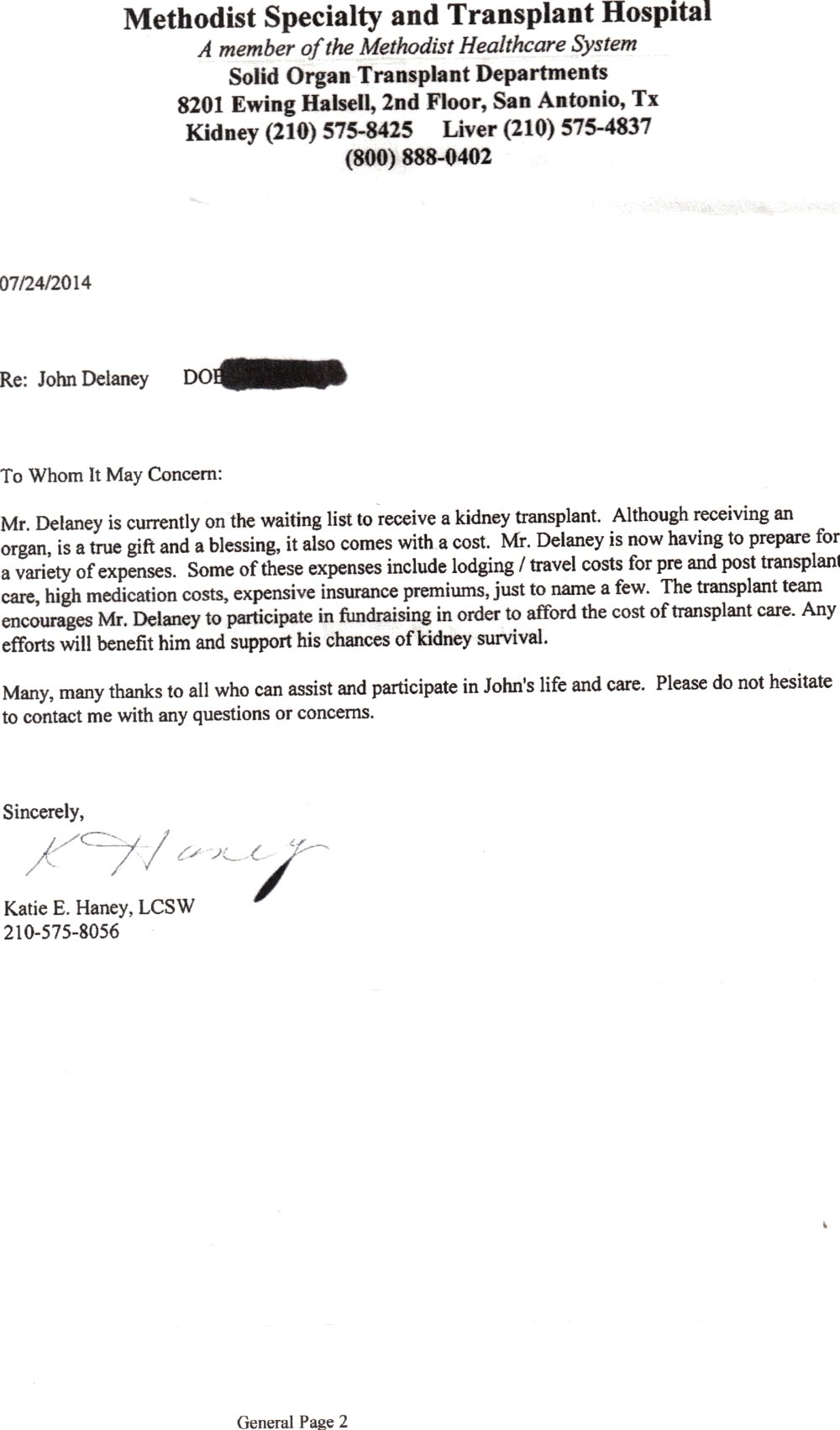 John's Kidney Transplant Fund by Abigail Delaney GoFundMe